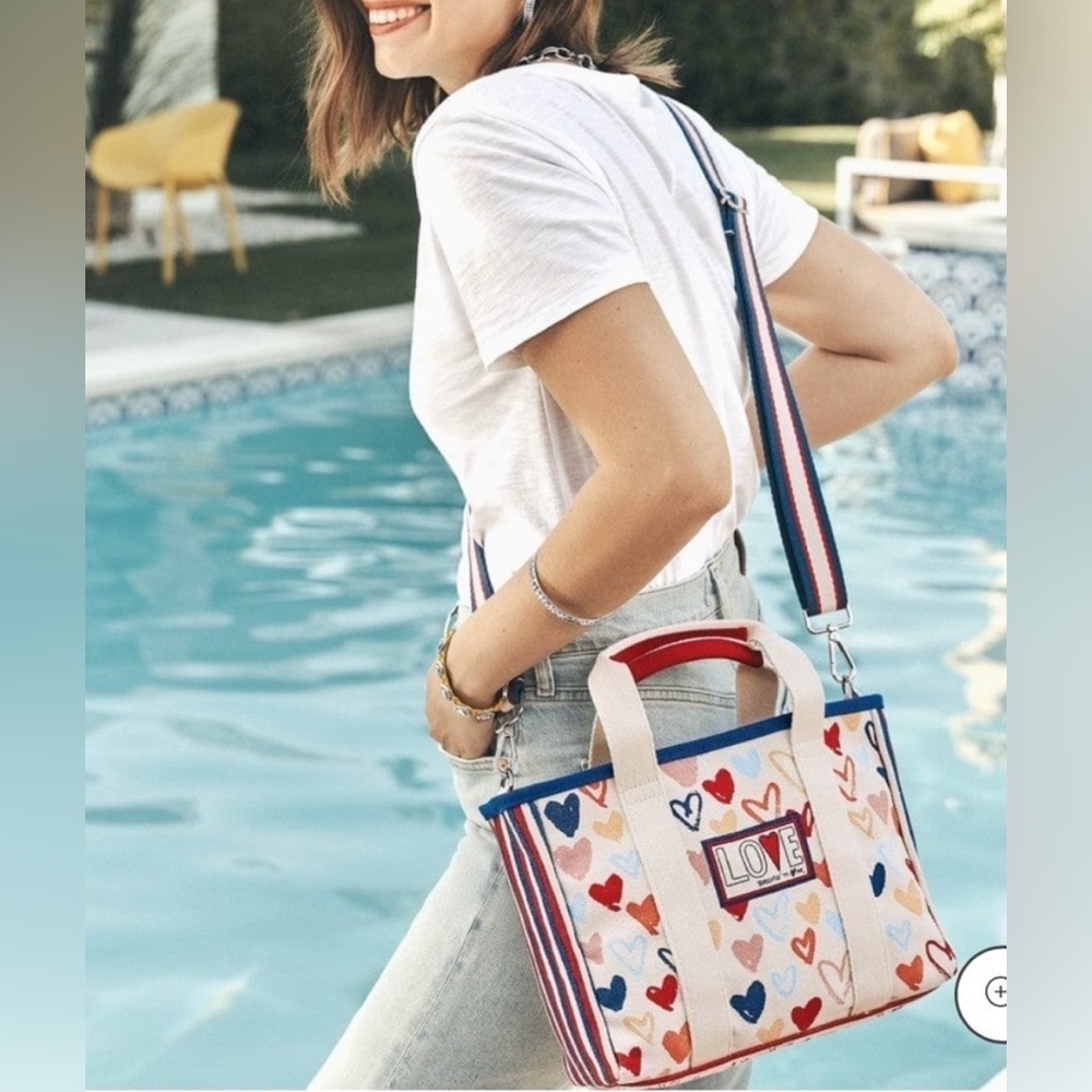 Brighton! Mini Tote Bag/Red White & You/Crossbody & Top Handle - Picture 1 of 16